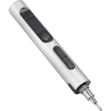 Mini tournevis électrique 32 en 1, kit de tournevis sans fil précis pour la réparation d'appareils électroniques (RC, ordinateur portable, téléphone, etc.), argent. (1/5)