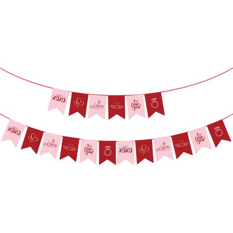 Guirlande En Papier Forme De Queue De Poisson - Décoration Pour Jour De La Saint-Valentin Mariage Anniversaire - Intérieur Extérieur - 1 Pièce (1/5)