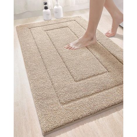 Tapis de bain - Paillassons - Tapis de bain - Tapis de bain antidérapant - Badmat absorbant - Tapis de sol - 5080cm - Beige (1/5)