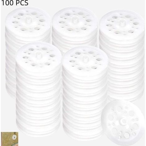 100 pezzi di anelli di espansione in plastica di polipropilene per pannelli isolanti, cartongesso, pannelli estrusi e pannelli in schiuma rigida per viti e (1/5)