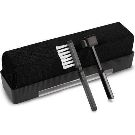 Brosse de qualité supérieure pour disques vinyles + brosse pour aiguilles - Antistatique - Nettoyant pour disques - Brosse pour vinyles - Kit de nettoyage - Système de rangement - Système de rangement (1/5)