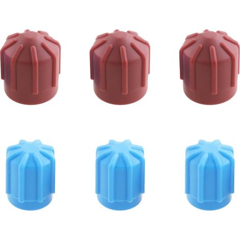 CCYKXALot de 6 Bouchons de Climatisation de Voiture R134a Couvercle de Valve de Climatisation Haute/Basse Pression Adapté à La Valve M8 M9 M10 (1/5)