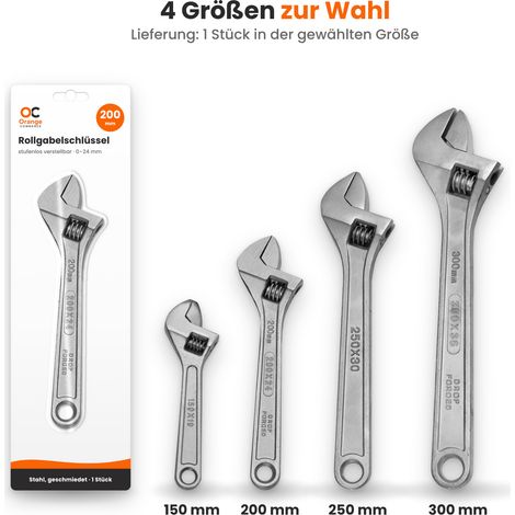 Rollgabelschlüssel Franzose Gabelschlüssel Engländer Maulschlüssel Rollgabel 150 mm (1/5)