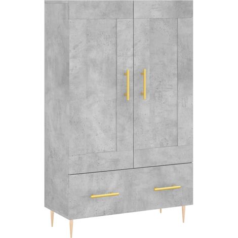 Credenza cassettiera mobile contenitore organizer cucina soggiorno salotto alto 695 x 31 x 115 cm legno ingegnerizzato grigio 020034466