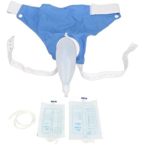 Sac urinaire portable avec cathéter urinaire 1000ML/2000ML pour incontinence masculine et patients alités âgés