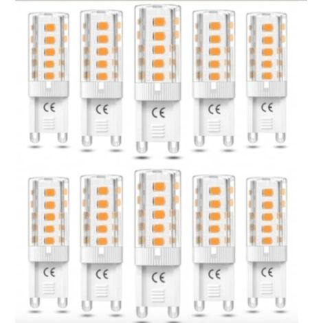 Lot de 10 ampoules LED G9 5W lumière blanche chaude [ZHE]-AquaForge (1/5)