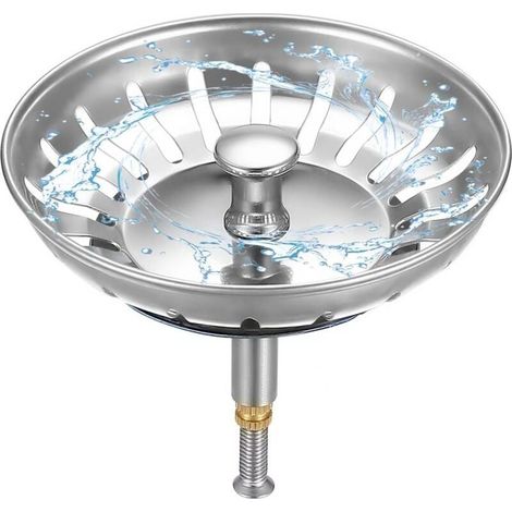 Filtre Évier Cuisine Ø 79mm Hauteur Réglable Acier Inoxydable 304 Bouchon Bonde (1/4)