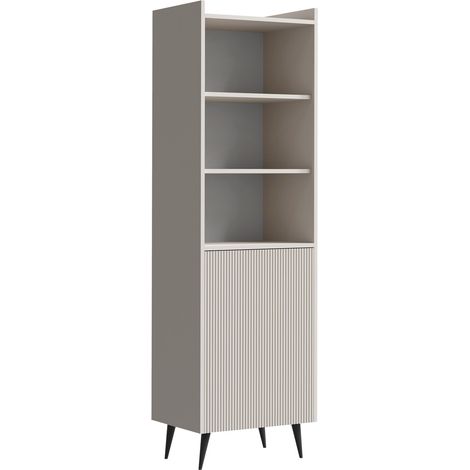 Estantería Mirfivu 100 , Cerrable, Con puertas, Aglomerado laminado, MDF, Número de puertas: 0, Número de cajones: 0, 180x52x41cm