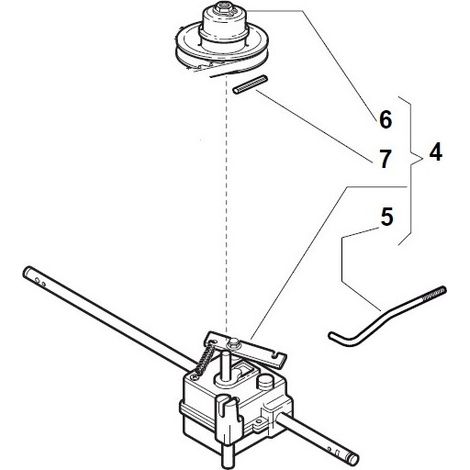 Castelgarden – Boitier traction tondeuse GGP – Carter 4 vitesses – Pour modèles NTL 534 WTR et NTL 534 WTRQ – Pièce d'origine GGP