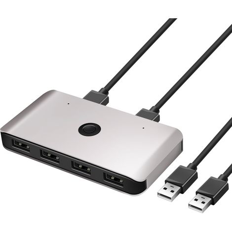 Switch KVM per e-commerce Switch per condivisione computer con hub condiviso USB 3.0 a 4 porte (1/5)