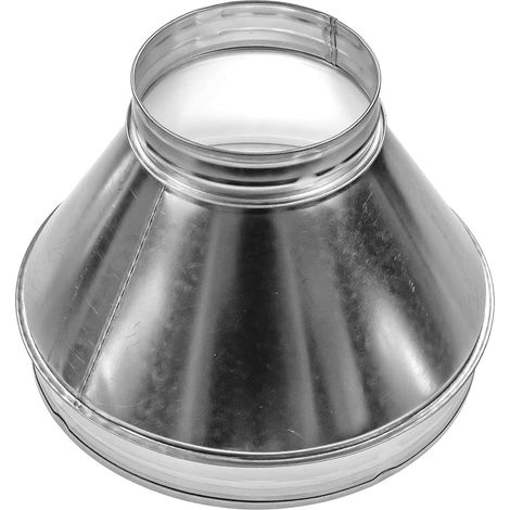 1 Réducteur de conduit, Acier galvanisé, 25,4 cm à 12,7 cm, Pour ventilation et extraction (1/5)