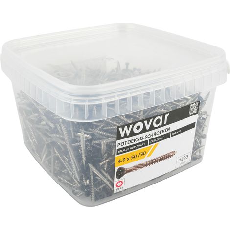 Seau-avantage Vis potdeksel Noir Inox 410 4,0 x 50 mm Torx 15 (1/5)