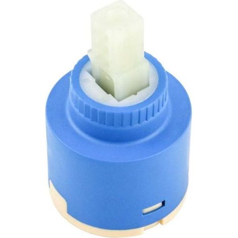 Cartouche de rechange en céramique, Céramique pour mitigeur, Cartouche en céramique pour cuisine ou salle de bain 35 mm, Bleu (1/4)