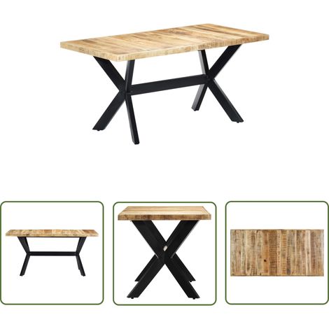 Furniture Limited - Table à manger 160x80x75 cm Bois de manguier (1/5)