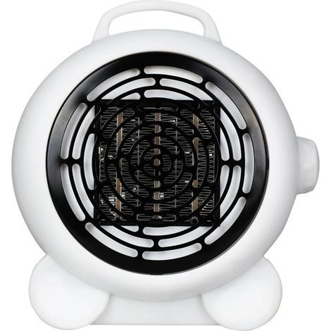 Fan heater, office heater, 3-speed adjustable, tip-over protection, overheat protection, white (1/5)