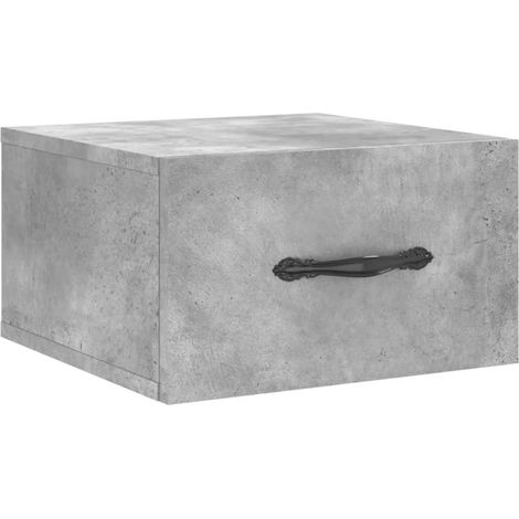 Maison Exclusive - Comodino a Muro Grigio Cemento 35x35x20 cm