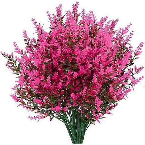 Lot de 8 fleurs artificielles de lavande exquises, décoratives et durables, aux couleurs chatoyantes.rose (1/5)