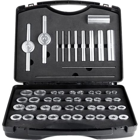 Kit de herramientas para la instalación del eje del buje, 20 pares de bloques de presión, versátil para reparaciones de bicicletas, herramienta para ejes (1/2)