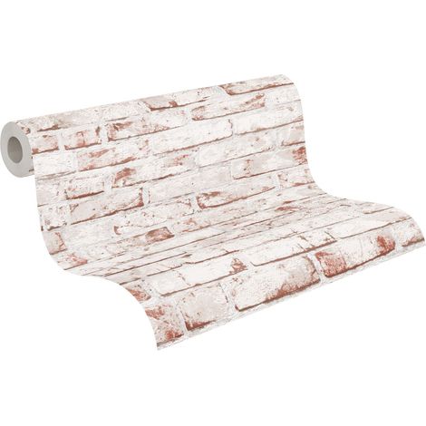 A.S. Création Carta Da Parati Mattoni Elements Carta da parati tessuto non tessuto 10.05 m x 0.53 m Rosso Marrone Beige Prodotto in Germania 907813 9078-13 (1/5)