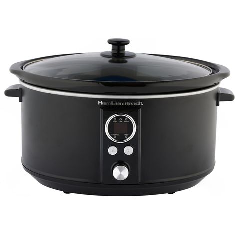 Hamilton Beach Digital Oval Slow Cooker 6.5L Black (1/5)