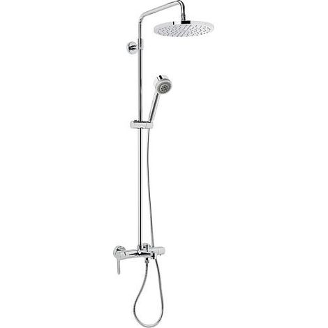 Colonne de douche Enzan douchette, tête de douche Ø 250 mm et mitigeur thermostatique chrome (1/2)