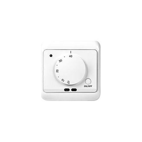 Thermostat mécanique non programmable 230 V, contrôle de température ambiante, fonction antigel 5-40 °C, blanc – (1/5)