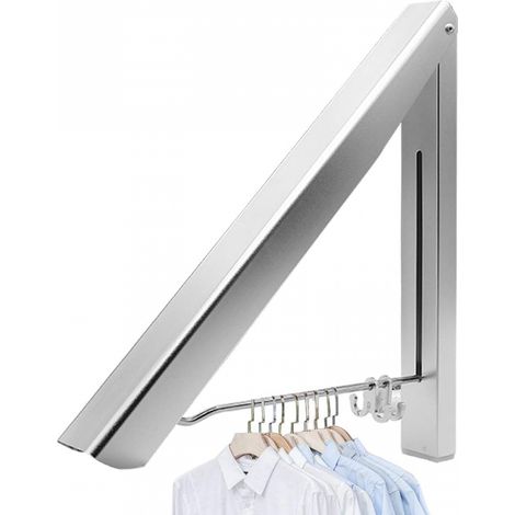 (1 Racks, Argent)Étendoirs à Linge Pliables, Étendoir à Linge Rétractable Pliant Intérieur, Aluminium, Organisateur de Stockage à Domicile Cintre Mura (1/5)