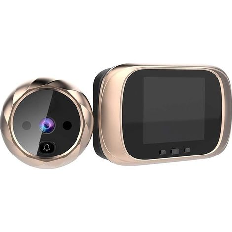 De porte numérique - 2,8'' - Écran LCD - Vision nocturne - Surveillance de porte numérique Or (1/5)