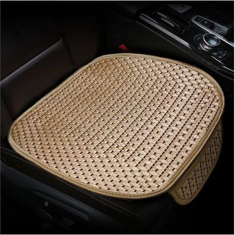 2 Pièces Coussin De Siège Avant voiture Confortable, Antidérapant, Protecteur Doux, Housse Siège Auto Camion (Beige) (1/5)
