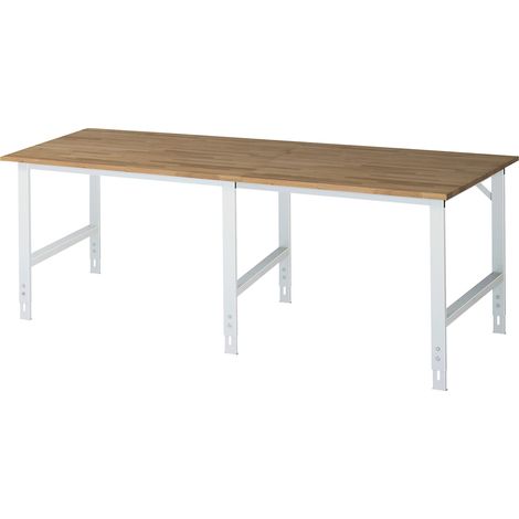 Rau Table de travail Tom réglable en hauteur, L2500xP1000xH760-1080mm, plateau B-25mm (1/5)