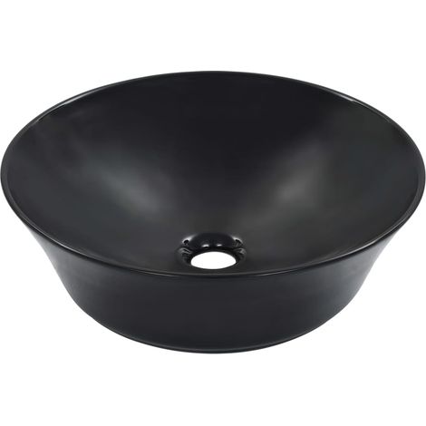 Lavabo à poser Lavabo Vasque salle de bain 41x12,5 cm Céramique Noir (1/5)