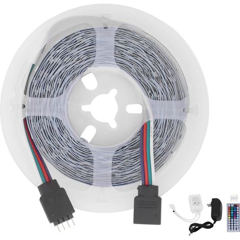 Ruban LED 300 LED 5 mètres, cordon lumineux RGB multicolore, dimmable pour décoration maison et fête, 100-240 V