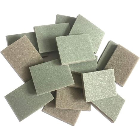 Lot de 10 éponges abrasives en mousse grain 1200–1500, blocs de ponçage avec tampons de ponçage fins secs et humides (1/4)
