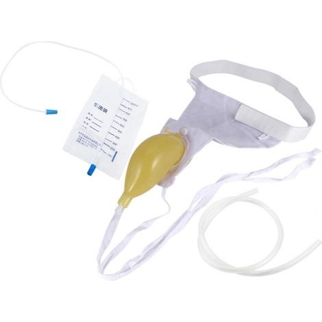 Kit de sac urinaire souple réutilisable pour homme, outil de nettoyage facile, sac de recueil d'urine respirant, pour les mictions fréquentes. (1/5)