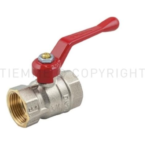 Valvola a sfera femmina femmina ottone 1 leva alluminio tiemme 2360009