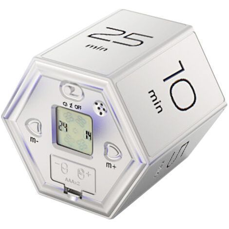 Cube minuteur magnétique rabattable, numérique, pour cuisine étude sport, simple d'utilisation, bascule aimantée, concentration garantie (1/5)
