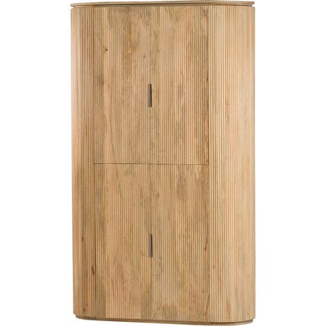 Armoire Myra en bois de manguier brun 120 x 45 x 200 cm