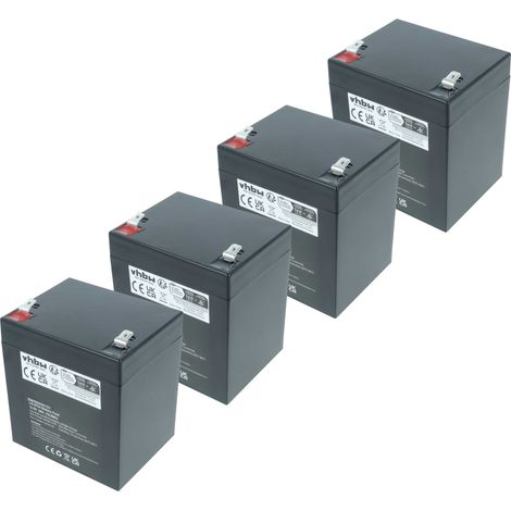 vhbw 4x batería compatible con LD Systems Road Buddy 10, Roadman 102 altavoces, cajas acústicas (6 Ah, 12,8 V, LiFePO4)