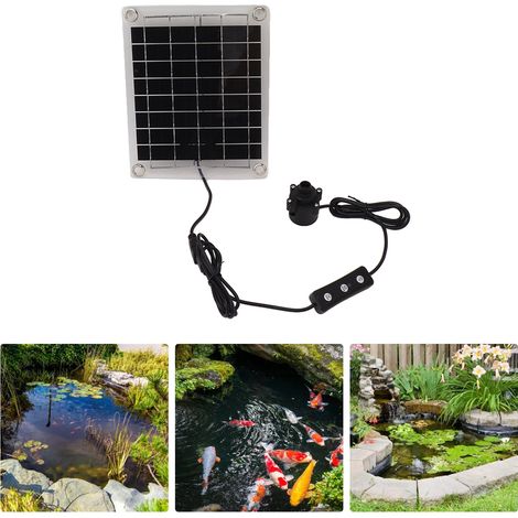 Pompe à eau alimentée par panneau solaire de 20 W avec volume d'eau réglable et réglage intelligent de l'interrupteur. (1/5)