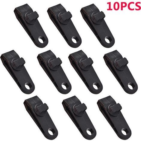 Lot de 10 Clip de Bâche Tente, Pince pour Bâche de Verrouillage pour Auvent Fixation Camping Toile Ombrage Bache de Piscine (1/5)