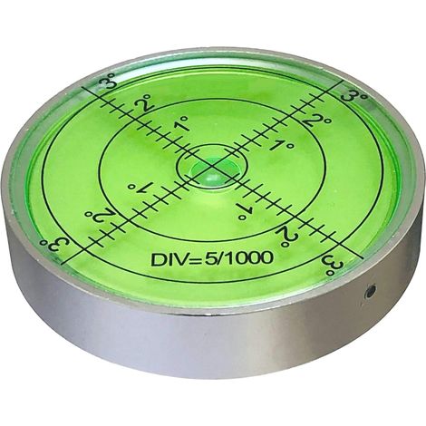 Runde Aluminium-Wasserwaage 60 mm für Wohnwagen (1/4)
