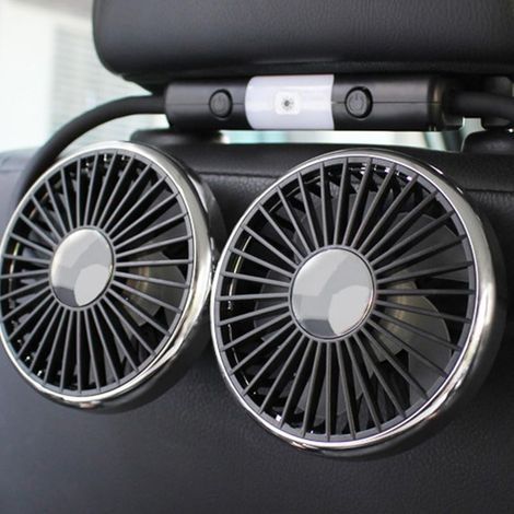 Ventilateur de siège arrière, portable à double tête pour voiture (1/5)