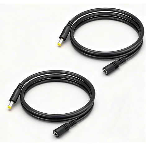 4,0 mm x 1,7 mm DC-Verlängerungskabel (Stecker auf Buchse), 12 V, 2er-Pack, für LED-Streifen von Sicherheitskameras (1/5)