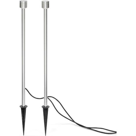 Spot de jardin LED Monza Uplight 77,5 cm gris métallisé - 7964-000