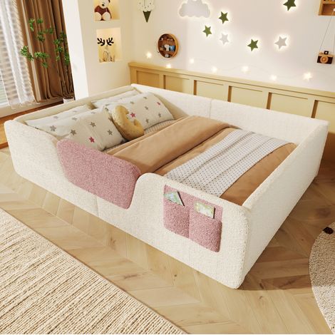 letto letto 140x190 imbottito con sponde removibili OKMYHOME