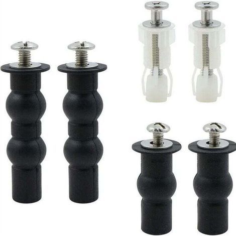 Vis D'expansion pour Couvercle de Toilette Fixation - 3 paires Abattant WC Vis, de boulons d'expansion universels, accessoires de vis pour abattant de siège de toilette (1/4)