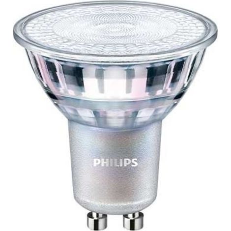 Philips – Lampe LED GU10 dimmable 4,9 W 365 lm blanc chaud 3000 K – IRC 90 – Compatible variateurs – Pour intérieur (1/5)