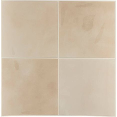 2 vinilos decorativos Caro cuadrado 25x25cm beige - Atmosphera créateur d'intérieur