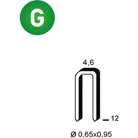 10 000 Agrafes Galvanisées Tb-12 - 4.95x12x0.84 mm - D-Work