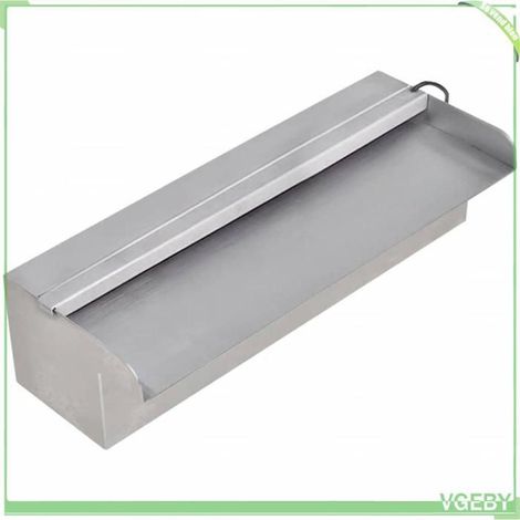 41671 Fontaine rectangulaire de piscine avec LED Inox 30 cm (1/5)